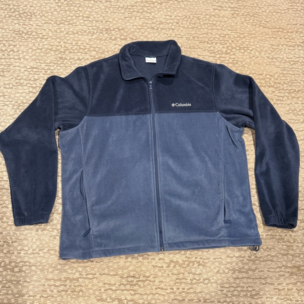 Columbia, Blue, Fleece Zip Up Sweatshirt